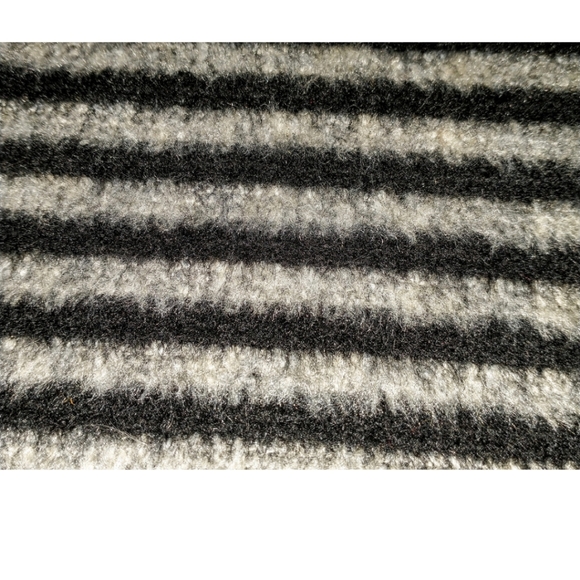 OOAK Fuzzy Stripe Poncho Cape Warm Thing - Picture 6 of 8